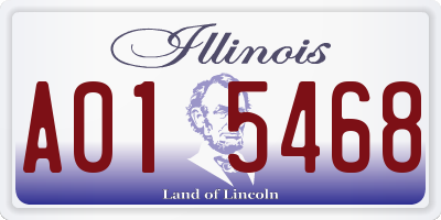 IL license plate A015468