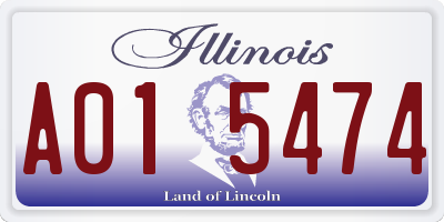 IL license plate A015474
