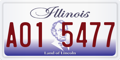 IL license plate A015477