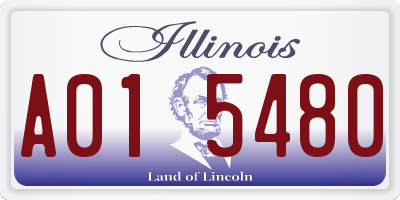 IL license plate A015480