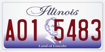 IL license plate A015483