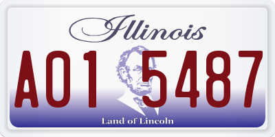 IL license plate A015487