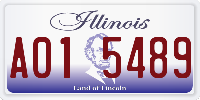 IL license plate A015489