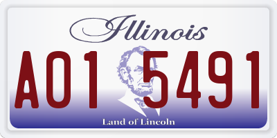 IL license plate A015491