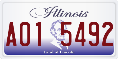 IL license plate A015492
