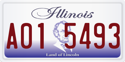 IL license plate A015493