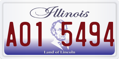 IL license plate A015494