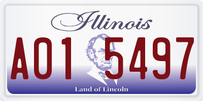 IL license plate A015497