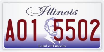 IL license plate A015502