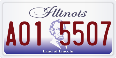 IL license plate A015507