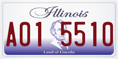 IL license plate A015510