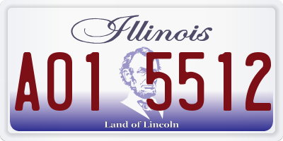 IL license plate A015512
