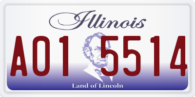 IL license plate A015514