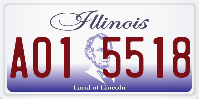 IL license plate A015518