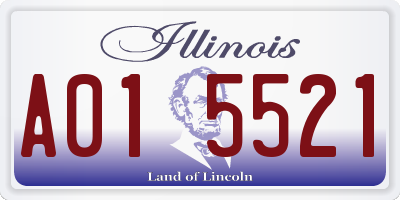 IL license plate A015521
