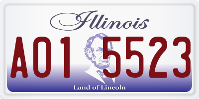 IL license plate A015523