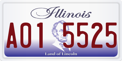 IL license plate A015525