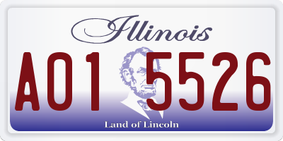 IL license plate A015526