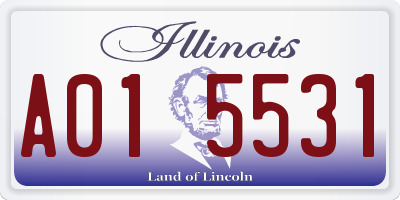 IL license plate A015531