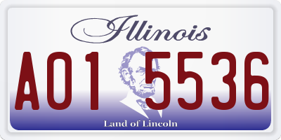 IL license plate A015536