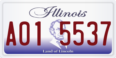 IL license plate A015537