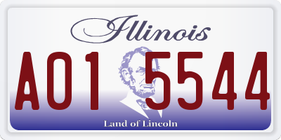 IL license plate A015544