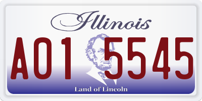 IL license plate A015545