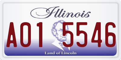 IL license plate A015546