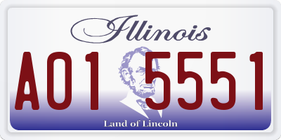 IL license plate A015551