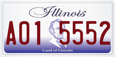 IL license plate A015552