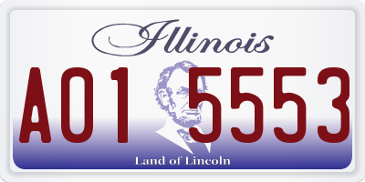 IL license plate A015553