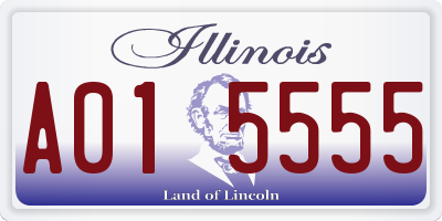 IL license plate A015555