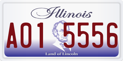 IL license plate A015556