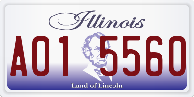 IL license plate A015560
