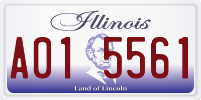 IL license plate A015561