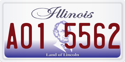 IL license plate A015562