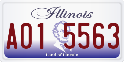 IL license plate A015563