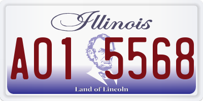 IL license plate A015568
