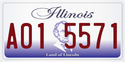 IL license plate A015571