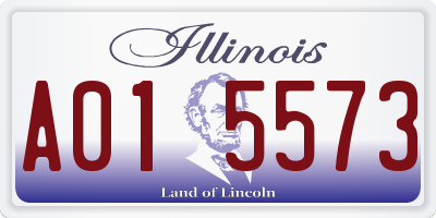 IL license plate A015573