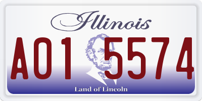 IL license plate A015574