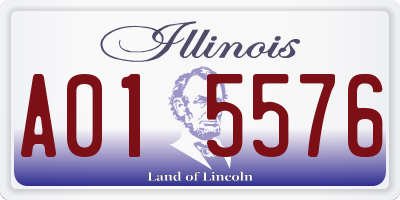 IL license plate A015576