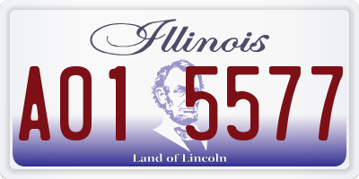 IL license plate A015577