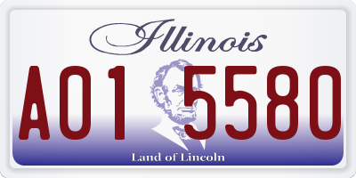 IL license plate A015580