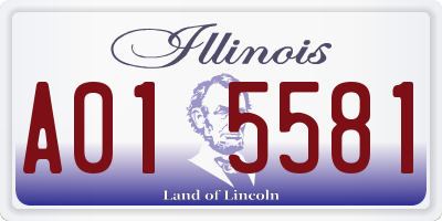 IL license plate A015581