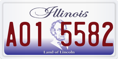 IL license plate A015582