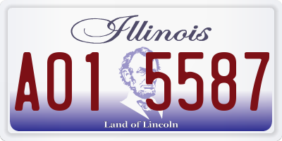 IL license plate A015587