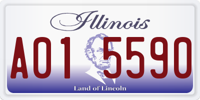 IL license plate A015590