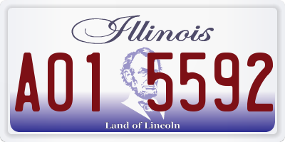 IL license plate A015592