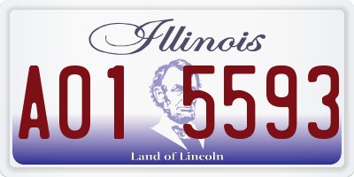 IL license plate A015593